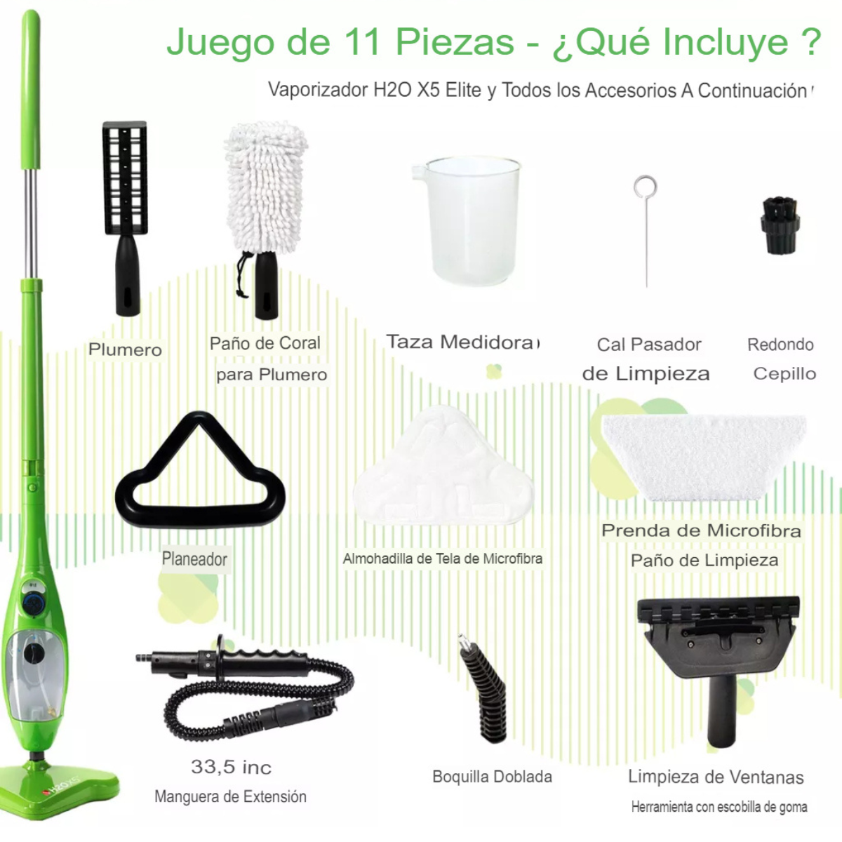 Mopa X5 A Vapor H2O Mop 5 En 1